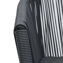 Afbeelding in Gallery-weergave laden, 3-delige Bistroset met kussens PVC-rattan antraciet
