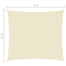 Afbeelding in Gallery-weergave laden, Zonnescherm rechthoekig 3x4 m oxford stof crèmekleurig
