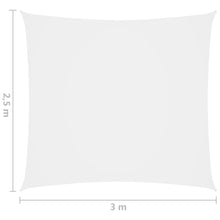 Afbeelding in Gallery-weergave laden, Zonnescherm rechthoekig 2,5x3 m oxford stof wit
