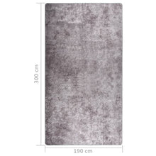 Afbeelding in Gallery-weergave laden, Vloerkleed wasbaar anti-slip 190x300 cm grijs
