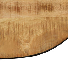 Afbeelding in Gallery-weergave laden, Salontafel ovaal 100 cm massief ruw mangohout en staal
