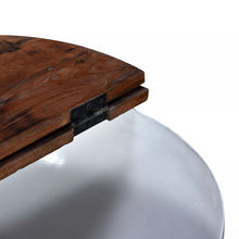 Afbeelding in Gallery-weergave laden, 2-delige Salontafelset komvormig massief gerecycled hout wit
