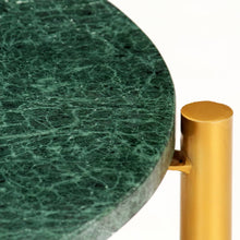 Afbeelding in Gallery-weergave laden, Salontafel 60x60x35 cm echt steen met marmeren textuur groen
