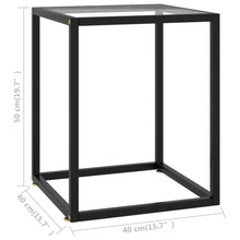 Afbeelding in Gallery-weergave laden, Salontafel met gehard glas 40x40x50 cm zwart
