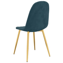 Afbeelding in Gallery-weergave laden, Eetkamerstoelen 4 st fluweel blauw
