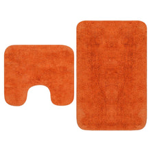 Afbeelding in Gallery-weergave laden, Badmattenset stof oranje 2-delig
