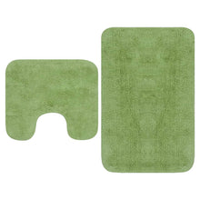 Afbeelding in Gallery-weergave laden, Badmattenset stof groen 2-delig
