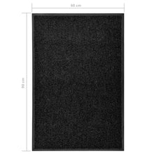 Afbeelding in Gallery-weergave laden, Deurmat wasbaar 60x90 cm zwart

