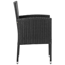 Afbeelding in Gallery-weergave laden, Tuinstoelen 2 st poly rattan zwart
