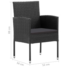 Afbeelding in Gallery-weergave laden, Tuinstoelen 2 st poly rattan zwart
