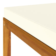 Afbeelding in Gallery-weergave laden, 10-delige Loungeset met crèmekleurige kussens massief acaciahout
