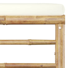 Afbeelding in Gallery-weergave laden, 6-delige Loungeset met crèmewitte kussens bamboe
