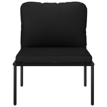 Afbeelding in Gallery-weergave laden, 3-delige Loungeset met kussens PVC zwart
