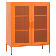 Afbeelding in Gallery-weergave laden, Opbergkast 80x35x101,5 cm staal oranje
