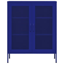 Afbeelding in Gallery-weergave laden, Opbergkast 80x35x101,5 cm staal marineblauw
