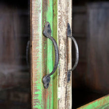 Afbeelding in Gallery-weergave laden, Boekenkast met 5 lades en 2 deuren gerecycled hout meerkleurig
