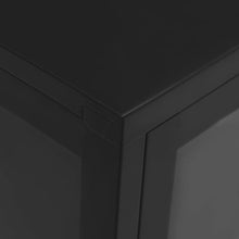 Afbeelding in Gallery-weergave laden, Dressoir 70x35x70 cm staal en glas zwart
