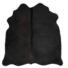 Afbeelding in Gallery-weergave laden, Vloerkleed 150x170 cm echte runderhuid zwart
