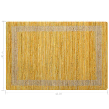 Afbeelding in Gallery-weergave laden, Vloerkleed handgemaakt 120x180 cm jute geel
