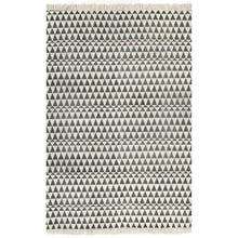Afbeelding in Gallery-weergave laden, Kelim vloerkleed met patroon 120x180 cm katoen zwart/wit
