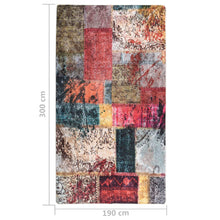 Afbeelding in Gallery-weergave laden, Vloerkleed wasbaar anti-slip patchwork 190x300 cm meerkleurig
