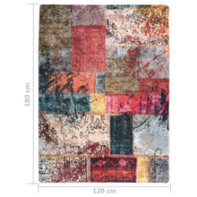 Afbeelding in Gallery-weergave laden, Vloerkleed wasbaar anti-slip patchwork 120x180 cm meerkleurig

