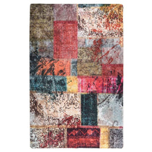 Afbeelding in Gallery-weergave laden, Vloerkleed wasbaar anti-slip patchwork 80x150 cm meerkleurig
