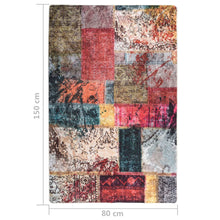 Afbeelding in Gallery-weergave laden, Vloerkleed wasbaar anti-slip patchwork 80x150 cm meerkleurig

