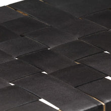 Afbeelding in Gallery-weergave laden, Barkrukken 2 st 46x36x60 cm echt leer massief mangohout zwart

