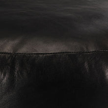 Afbeelding in Gallery-weergave laden, Poef 60x30 cm echt geitenleer zwart
