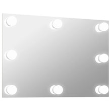 Afbeelding in Gallery-weergave laden, Wandspiegel met LED-lampen rechthoekig glas
