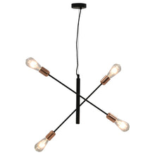 Afbeelding in Gallery-weergave laden, Plafondlamp met filament peren 2 W E27 zwart en koper
