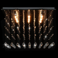 Afbeelding in Gallery-weergave laden, Plafondlamp met kristallen kralen kubus G9 zilverkleurig
