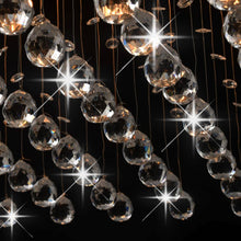 Afbeelding in Gallery-weergave laden, Plafondlamp met kristallen kralen kubus G9 zilverkleurig
