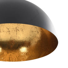Afbeelding in Gallery-weergave laden, Plafondlampen 2 st halfrond E27 zwart en goudkleurig
