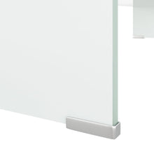 Afbeelding in Gallery-weergave laden, Tv-meubel/monitorverhoger wit 90x30x13 cm glas
