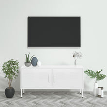 Afbeelding in Gallery-weergave laden, Tv-meubel 105x35x50 cm staal wit
