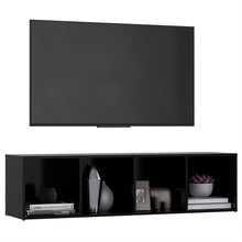 Afbeelding in Gallery-weergave laden, Tv-meubel 142,5x35x36,5 cm spaanplaat zwart
