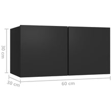 Afbeelding in Gallery-weergave laden, Tv-hangmeubelen 3 st 60x30x30 cm zwart
