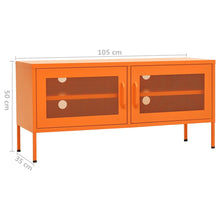 Afbeelding in Gallery-weergave laden, Tv-meubel 105x35x50 cm staal oranje
