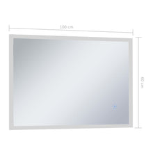 Afbeelding in Gallery-weergave laden, Badkamerspiegel LED met aanraaksensor 100x60 cm
