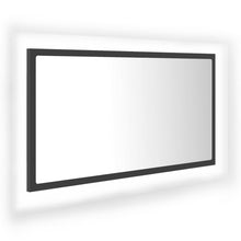 Afbeelding in Gallery-weergave laden, Badkamerspiegel LED 80x8,5x37 cm spaanplaat grijs
