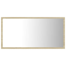 Afbeelding in Gallery-weergave laden, Badkamerspiegel LED 80x8,5x37 cm spaanplaat sonoma eikenkleurig
