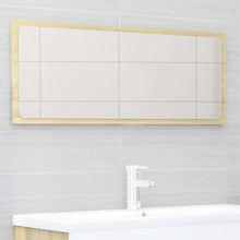 Afbeelding in Gallery-weergave laden, 2-delige Badkamermeubelset spaanplaat wit en sonoma eikenkleur
