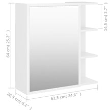 Afbeelding in Gallery-weergave laden, Badkamerspiegelkast 62,5x20,5x64 cm spaanplaat wit
