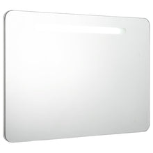 Afbeelding in Gallery-weergave laden, Badkamerkast met spiegel en LED 80x9,5x55 cm
