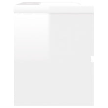Afbeelding in Gallery-weergave laden, Wastafelkast met ingebouwde wastafel spaanplaat hoogglans wit
