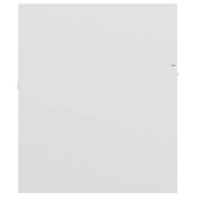 Afbeelding in Gallery-weergave laden, Wastafelkast met ingebouwde wastafel spaanplaat hoogglans wit
