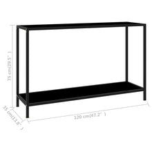 Afbeelding in Gallery-weergave laden, Wandtafel 120x35x75 cm gehard glas zwart
