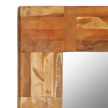 Afbeelding in Gallery-weergave laden, Wandspiegel 60x60 cm massief gerecycled hout
